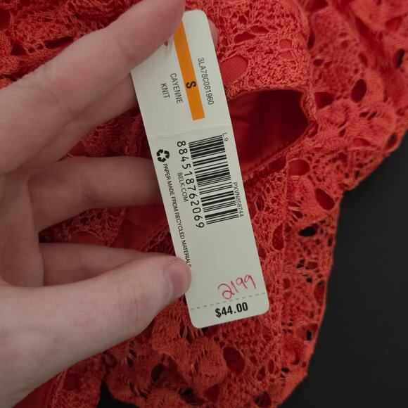 No Boundaries NWT Womens Sheer Lace Mock Neck Tank Size S Regency Romantic Soft - Picture 6 of 7